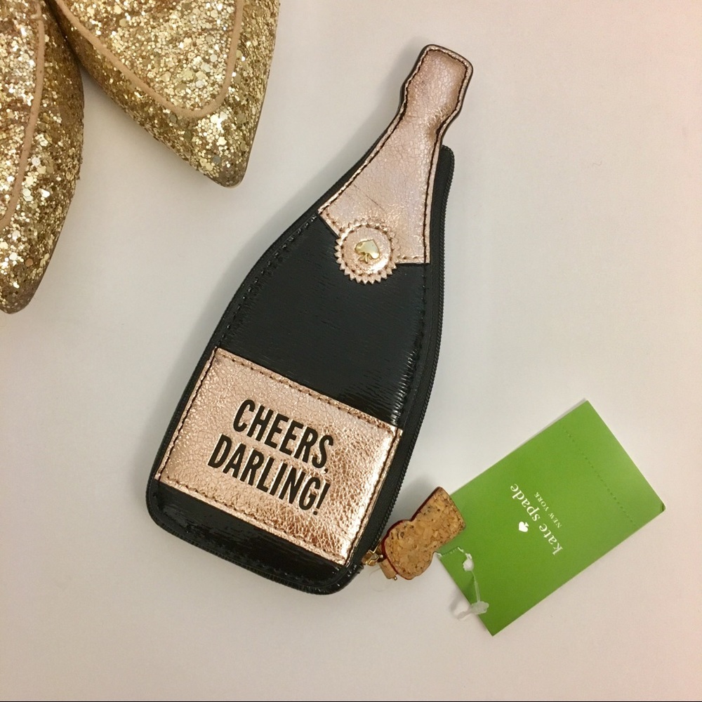 NWT. Kate Spade Champagne Coin Purse.